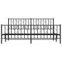 Black metal headboard and footboard bed frame 183x213cm by , Beds and slatted bases - Ref: Foro24-374460, Price: 148,19 €, Di...