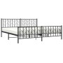 Black metal headboard and footboard bed frame 200x200cm by , Beds and slatted bases - Ref: Foro24-374462, Price: 128,90 €, Di...