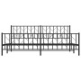 Black metal headboard and footboard bed frame 200x200cm by , Beds and slatted bases - Ref: Foro24-374462, Price: 128,90 €, Di...