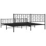 Black metal headboard and footboard bed frame 200x200cm by , Beds and slatted bases - Ref: Foro24-374462, Price: 128,90 €, Di...