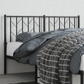 Cabecero de metal negro 135 cm de , Cabeceros y pies de cama - Ref: Foro24-374469, Precio: 33,99 €, Descuento: %