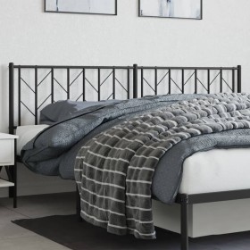 Black metal headboard 193 cm by , Headboards and footboards - Ref: Foro24-374474, Price: 38,99 €, Discount: %