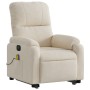 Electric massage chair with liftable recliner, beige fabric by , Armchairs - Ref: Foro24-3204955, Price: 340,89 €, Discount: %