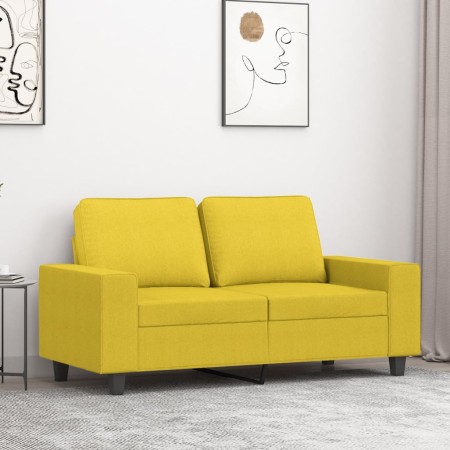 2-Sitzer-Sofa aus hellgelbem Stoff 120 cm von , Sofas - Ref: Foro24-359388, Preis: 223,95 €, Rabatt: %