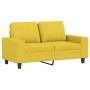 Sofá de 2 plazas de tela amarillo claro 120 cm de , Sofás - Ref: Foro24-359388, Precio: 223,95 €, Descuento: %