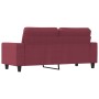 Sofá de 2 plazas de tela rojo tinto 140 cm de , Sofás - Ref: Foro24-359397, Precio: 265,63 €, Descuento: %