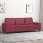 Sofá de 3 plazas de tela rojo tinto 180 cm de , Sofás - Ref: Foro24-359405, Precio: 317,99 €, Descuento: %