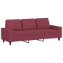 Sofá de 3 plazas de tela rojo tinto 180 cm de , Sofás - Ref: Foro24-359405, Precio: 317,99 €, Descuento: %