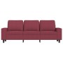 Sofá de 3 plazas de tela rojo tinto 180 cm de , Sofás - Ref: Foro24-359405, Precio: 317,99 €, Descuento: %