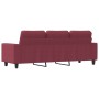 Sofá de 3 plazas de tela rojo tinto 180 cm de , Sofás - Ref: Foro24-359405, Precio: 317,99 €, Descuento: %