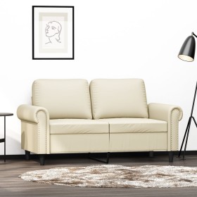 2-seater cream-colored synthetic leather sofa, 120 cm by , Sofas - Ref: Foro24-359500, Price: 235,10 €, Discount: %