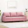 Sofá de 3 plazas terciopelo rosa 180 cm de , Sofás - Ref: Foro24-359212, Precio: 312,68 €, Descuento: %