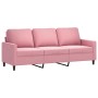 3-seater pink velvet sofa 180 cm by , Sofas - Ref: Foro24-359212, Price: 312,68 €, Discount: %