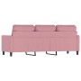 3-seater pink velvet sofa 180 cm by , Sofas - Ref: Foro24-359212, Price: 312,68 €, Discount: %