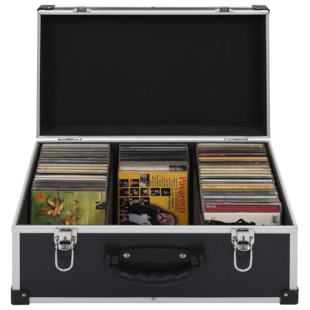 Case for 60 CDs aluminum and black ABS by vidaXL, CD/DVD organizers and boxes - Ref: Foro24-91857, Price: 51,75 €, Discount: %