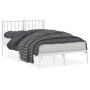 Metal bed frame with white headboard 120x190 cm by , Beds and slatted bases - Ref: Foro24-374483, Price: 89,37 €, Discount: %