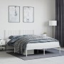 Metal bed frame with white headboard 150x200 cm by , Beds and slatted bases - Ref: Foro24-374488, Price: 100,48 €, Discount: %