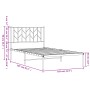 Bettgestell aus Metall mit weißem Kopfteil 100x200 cm von , Betten und Lattenroste - Ref: Foro24-374481, Preis: 68,78 €, Raba...