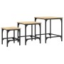 Stackable coffee tables set of 3, engineered wood, Sonoma oak. by , Coffee table - Ref: Foro24-838934, Price: 37,75 €, Discou...