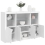 Display cabinets with LED lights, 3 pieces, engineered wood, white. by , Sideboards - Ref: Foro24-3209107, Price: 249,48 €, D...