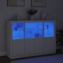 Display cabinets with LED lights, 3 pieces, engineered wood, white. by , Sideboards - Ref: Foro24-3209107, Price: 249,48 €, D...