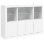 Display cabinets with LED lights, 3 pieces, engineered wood, white. by , Sideboards - Ref: Foro24-3209107, Price: 249,48 €, D...