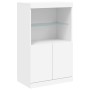 Display cabinets with LED lights, 3 pieces, engineered wood, white. by , Sideboards - Ref: Foro24-3209107, Price: 249,48 €, D...