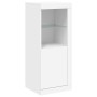 Display cabinets with LED lights, 3 pieces, engineered wood, white. by , Sideboards - Ref: Foro24-3209107, Price: 249,48 €, D...