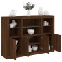 Sideboard with LED light, 3 pieces, engineered wood, brown oak. by , Sideboards - Ref: Foro24-3209113, Price: 221,99 €, Disco...