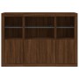 Sideboard with LED light, 3 pieces, engineered wood, brown oak. by , Sideboards - Ref: Foro24-3209113, Price: 221,99 €, Disco...