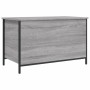 Banco de almacenaje madera ingeniería gris Sonoma 80x42,5x50 cm de , Bancos para recibidores y almacenamiento - Ref: Foro24-8...