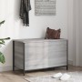 Wooden storage bench in Sonoma gray engineering 80x42.5x50 cm by , Benches for halls and storage - Ref: Foro24-839016, Price:...