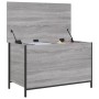 Banco de almacenaje madera ingeniería gris Sonoma 80x42,5x50 cm de , Bancos para recibidores y almacenamiento - Ref: Foro24-8...