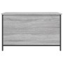 Wooden storage bench in Sonoma gray engineering 80x42.5x50 cm by , Benches for halls and storage - Ref: Foro24-839016, Price:...