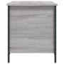 Banco de almacenaje madera ingeniería gris Sonoma 80x42,5x50 cm de , Bancos para recibidores y almacenamiento - Ref: Foro24-8...