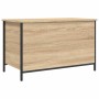 Banco almacenaje madera ingeniería roble Sonoma 80x42,5x50 cm de , Bancos para recibidores y almacenamiento - Ref: Foro24-839...