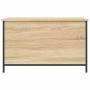 Storage bench made of Sonoma oak wood, 80x42.5x50 cm. by , Benches for halls and storage - Ref: Foro24-839014, Price: 76,50 €...