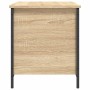 Banco almacenaje madera ingeniería roble Sonoma 80x42,5x50 cm de , Bancos para recibidores y almacenamiento - Ref: Foro24-839...