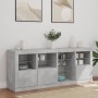 Sideboard mit betongrauen LED-Leuchten 164x37x67 cm von , Sideboards - Ref: Foro24-3209054, Preis: 210,32 €, Rabatt: %