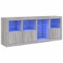 Sideboard with Sonoma grey LED lights 164x37x67 cm by , Sideboards - Ref: Foro24-3209056, Price: 194,99 €, Discount: %