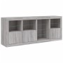 Sideboard with Sonoma grey LED lights 164x37x67 cm by , Sideboards - Ref: Foro24-3209056, Price: 194,99 €, Discount: %