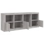 Sideboard with Sonoma grey LED lights 164x37x67 cm by , Sideboards - Ref: Foro24-3209056, Price: 194,99 €, Discount: %