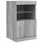 Sideboard with Sonoma grey LED lights 164x37x67 cm by , Sideboards - Ref: Foro24-3209056, Price: 194,99 €, Discount: %