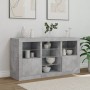 Sideboard with LED lights in concrete gray 123x37x67 cm by , Sideboards - Ref: Foro24-3209082, Price: 161,43 €, Discount: %