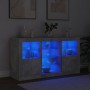 Sideboard with LED lights in concrete gray 123x37x67 cm by , Sideboards - Ref: Foro24-3209082, Price: 161,43 €, Discount: %