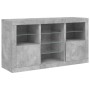 Sideboard with LED lights in concrete gray 123x37x67 cm by , Sideboards - Ref: Foro24-3209082, Price: 161,43 €, Discount: %