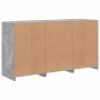 Sideboard with LED lights in concrete gray 123x37x67 cm by , Sideboards - Ref: Foro24-3209082, Price: 161,43 €, Discount: %