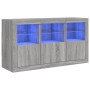 Aparador con luces LED gris Sonoma 123x37x67 cm de , Aparadores - Ref: Foro24-3209063, Precio: 155,35 €, Descuento: %