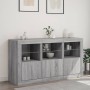 Sonoma graues Sideboard mit LED-Leuchten 123x37x67 cm von , Sideboards - Ref: Foro24-3209063, Preis: 154,53 €, Rabatt: %