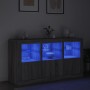 Sideboard with Sonoma grey LED lights 123x37x67 cm by , Sideboards - Ref: Foro24-3209063, Price: 148,31 €, Discount: %